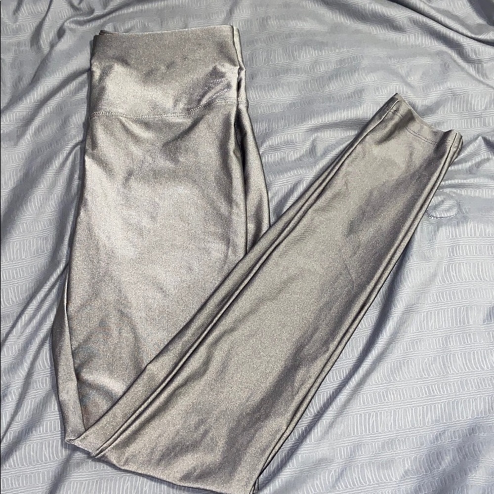 silver leggings